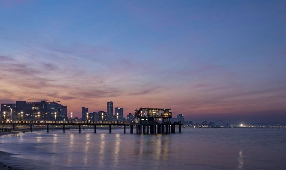 Durban pier at night